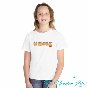 Youth Personalized Pencil Font T-shirt