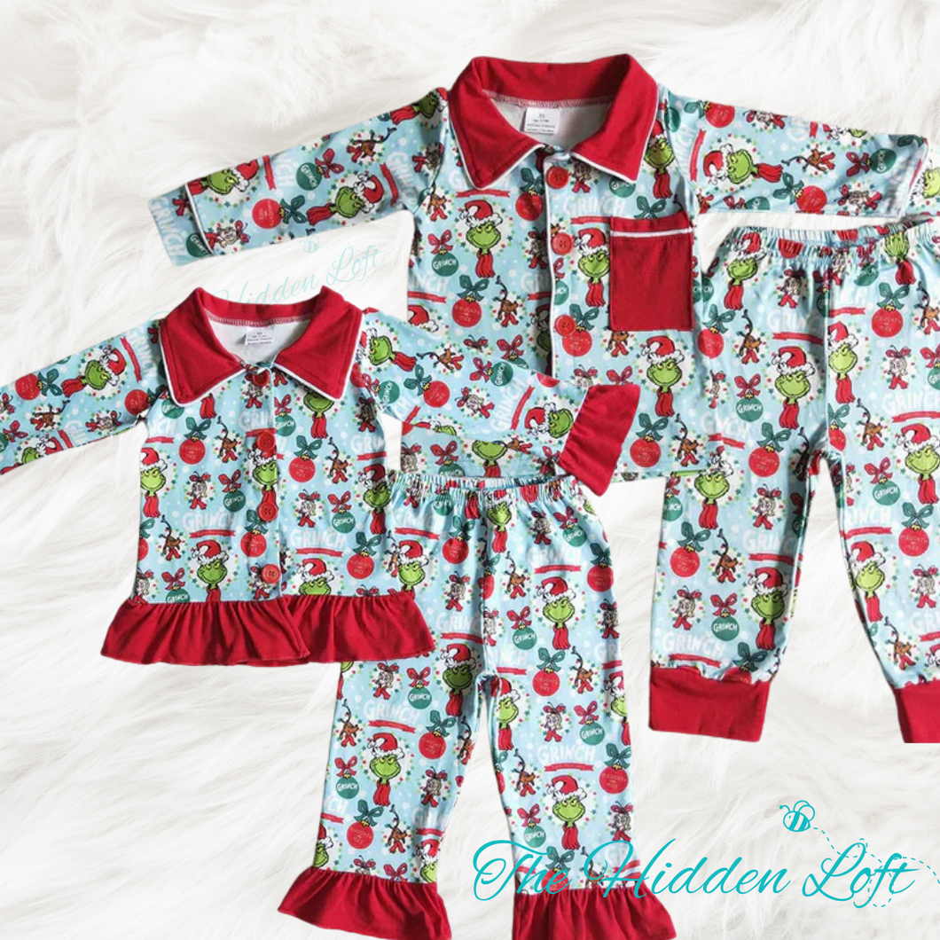 Grinch Character Pajamas