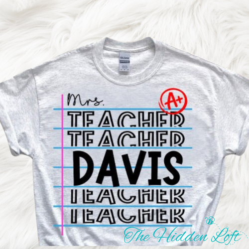 Mrs. Teacher PERSONALIZED T-Shirt