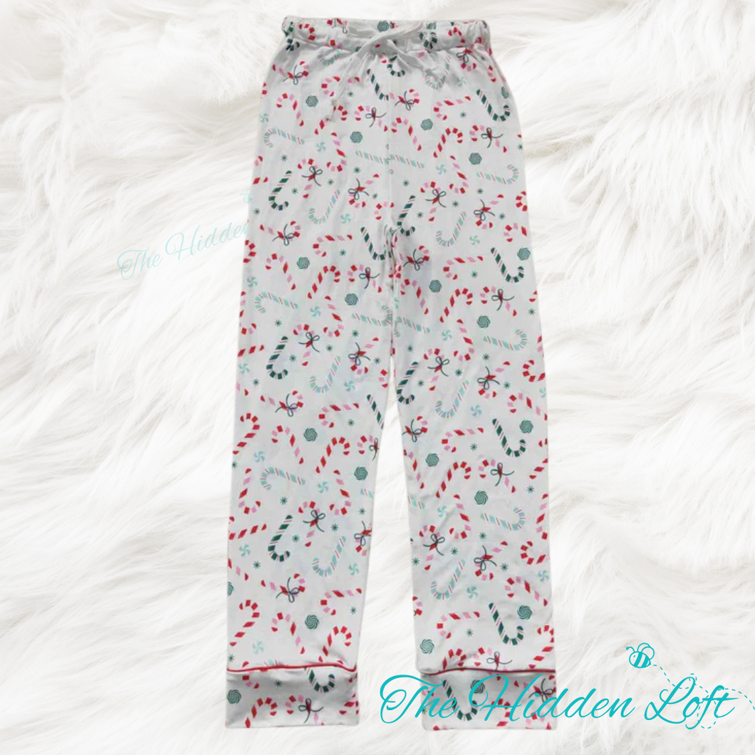 Adult Candy Cane Pajama Pants