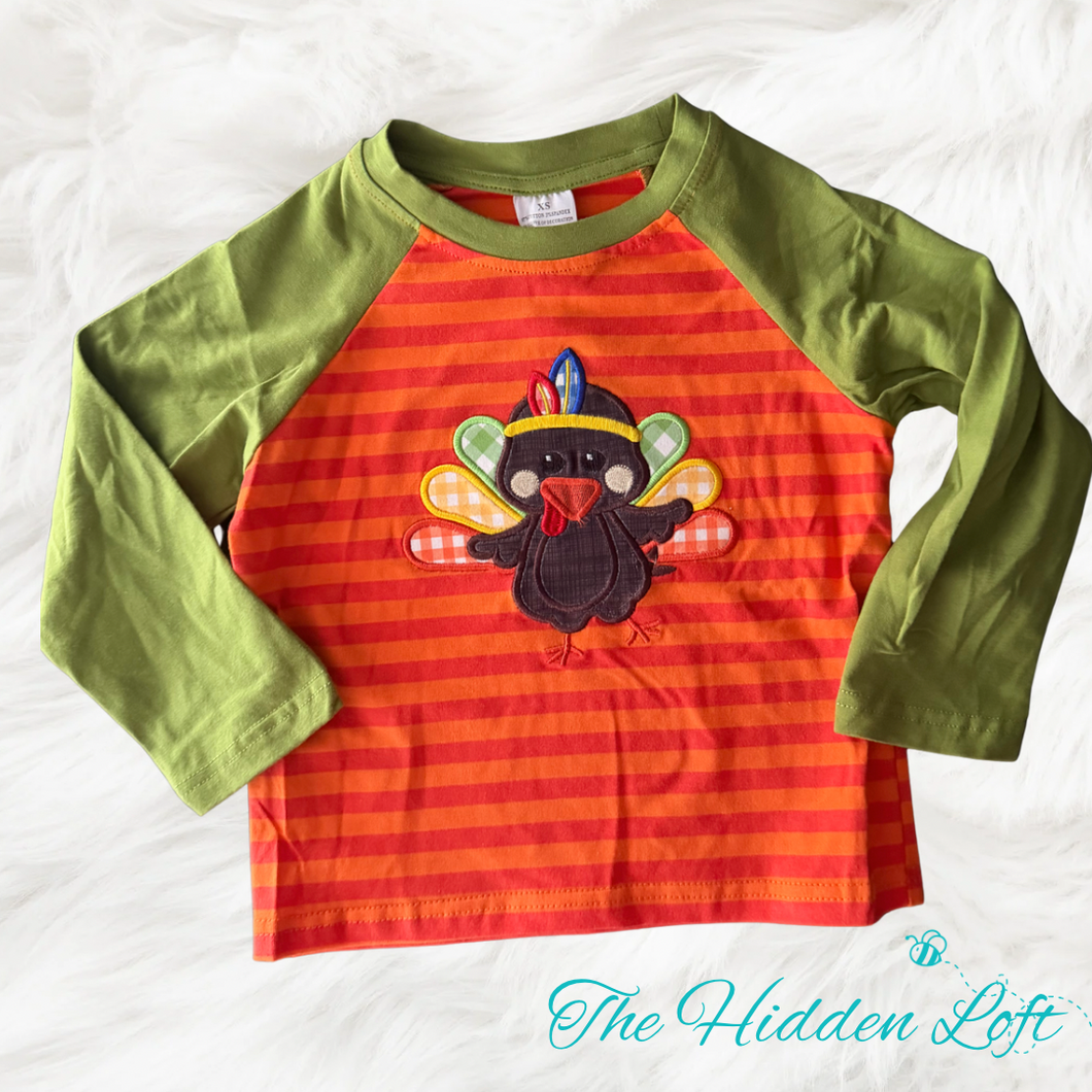 Boy’s Orange Turkey Shirt