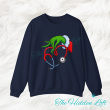 Load image into Gallery viewer, Grinch Stethoscope Sweatshirt