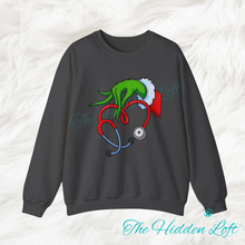 Load image into Gallery viewer, Grinch Stethoscope Sweatshirt