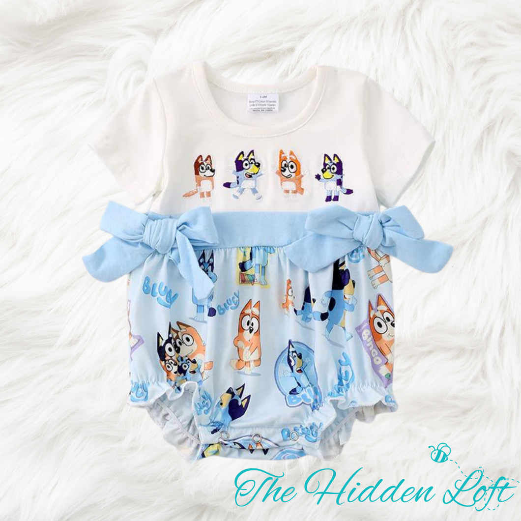 Blue Dog Character Romper