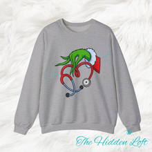 Load image into Gallery viewer, Grinch Stethoscope Sweatshirt