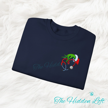 Load image into Gallery viewer, Pocket Size Grinch Stethoscope Sweatshirt