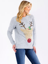 Load image into Gallery viewer, Sequin Reindeer Sweater