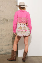 Load image into Gallery viewer, Pink Western Shacket