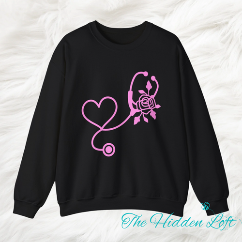 Floral Stethoscope Sweatshirt