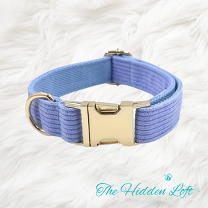 Periwinkle Blue Corduroy Dog Collar