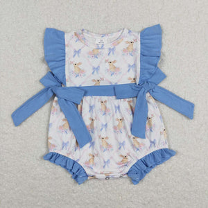 Blue Easter Baby Romper