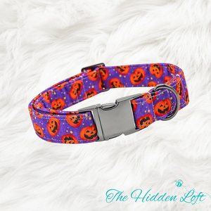 Purple Pumpkin Dog Collar