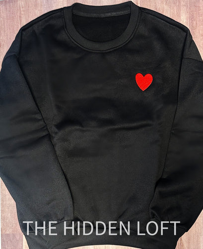 Embroidered Heart Sweatshirt