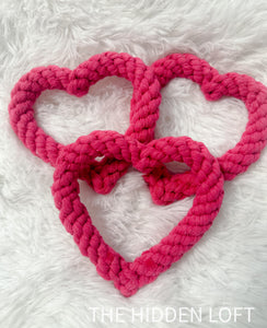 Heart Rope Dog Toy