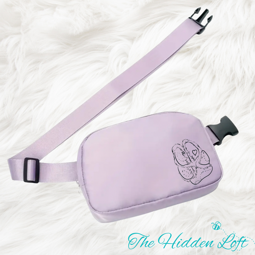 Paw Print Crossbody Bag- Lavender