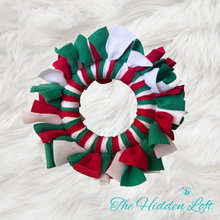 Load image into Gallery viewer, Fleece Ring Toy- Red &amp; Green