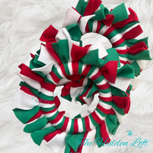 Load image into Gallery viewer, Fleece Ring Toy- Red &amp; Green