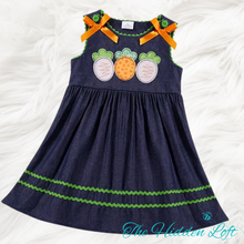 Load image into Gallery viewer, Embroidered Carrot Easter Dress