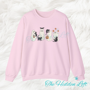 Playful Cats and Ghosts Sweatshirt