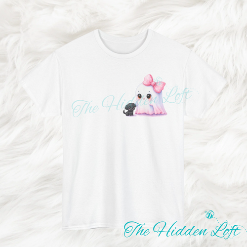 Bow Ghost with Puppy T-Shirt