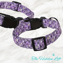 Load image into Gallery viewer, Purple Halloween Print Dog Collar