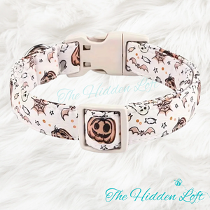 White Halloween Dog Collar