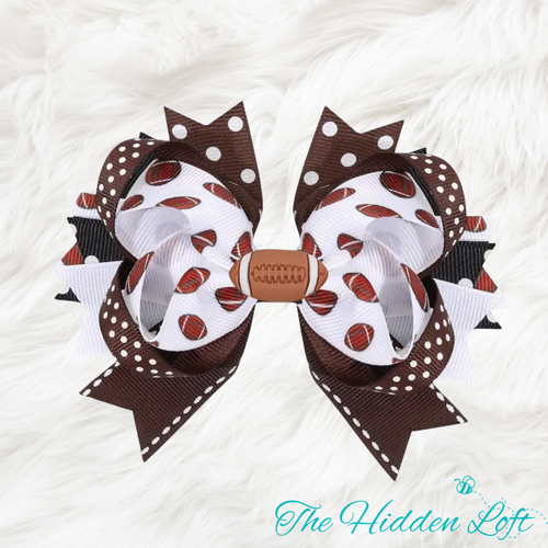 Football Hair Bow