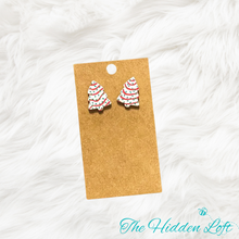 Load image into Gallery viewer, Christmas Tree Cake Earrings