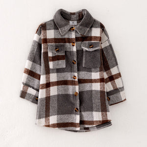 Mommy & Me Flannel Long Plaid Coat