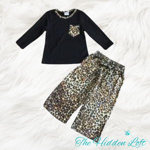 Wide Leg Leopard Pants Outfit