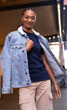 Load image into Gallery viewer, Sherpa Lined Denim Jacket