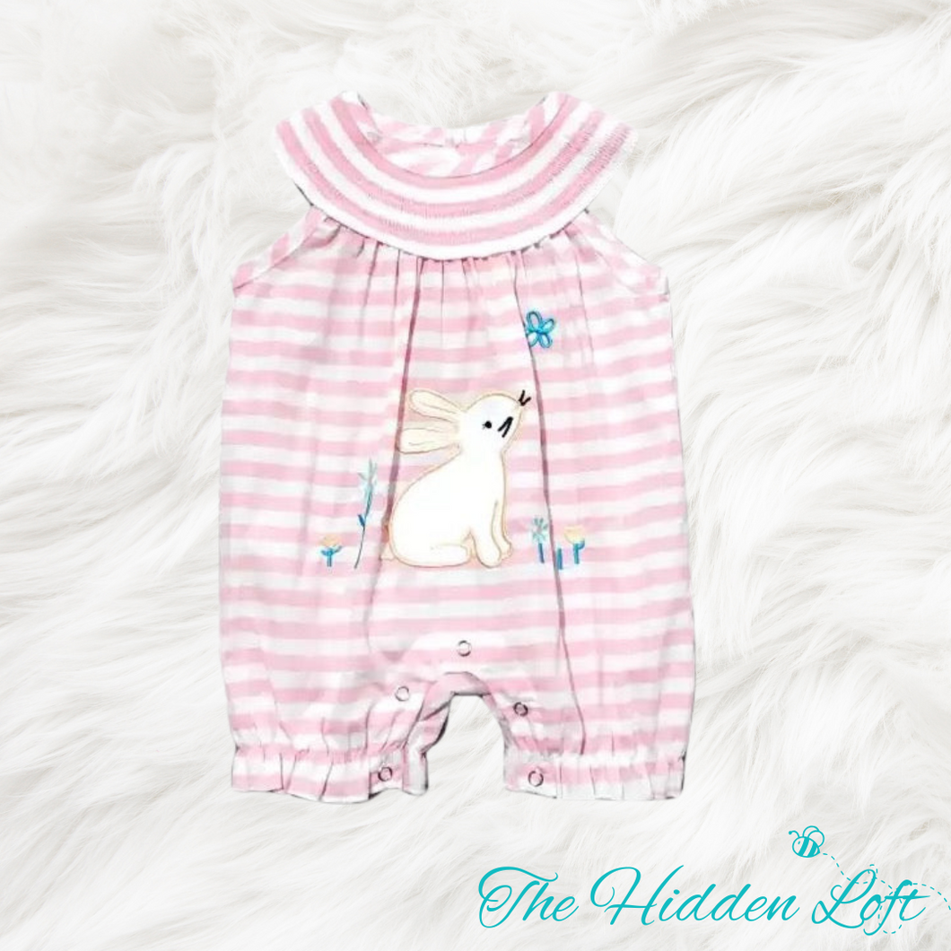 Striped Easter Baby Romper