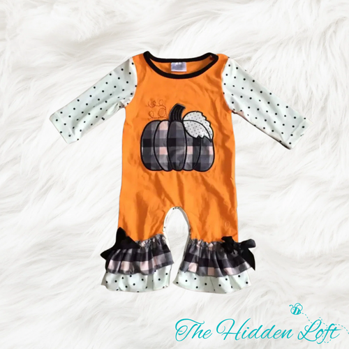 Baby Girl Pumpkin Romper