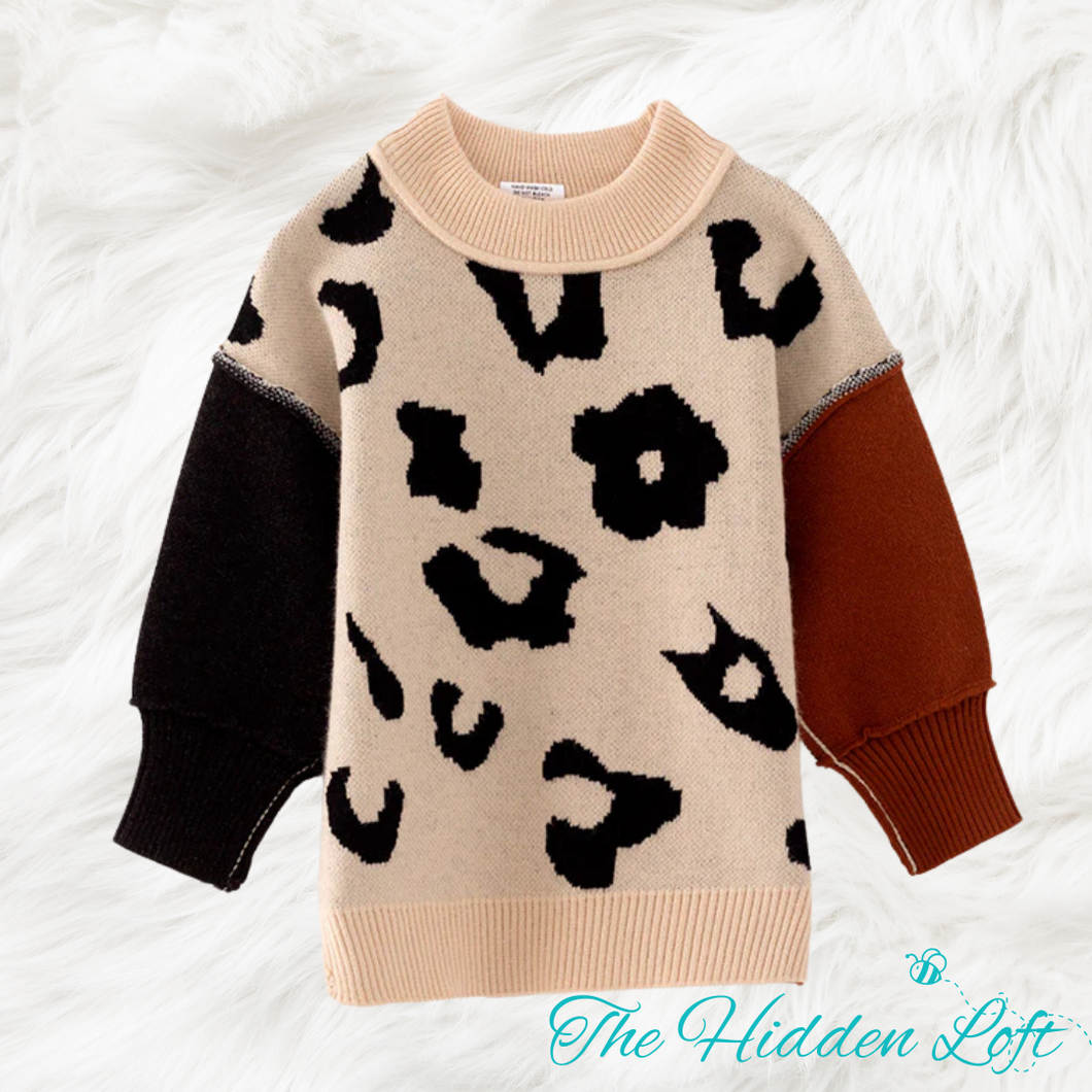 Girl’s Leopard Sweater