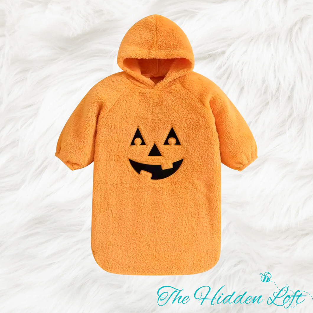 Fuzzy Jack-O-Lantern Baby Sack