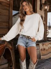 Load image into Gallery viewer, Rhinestone Fringe Sweatshirt