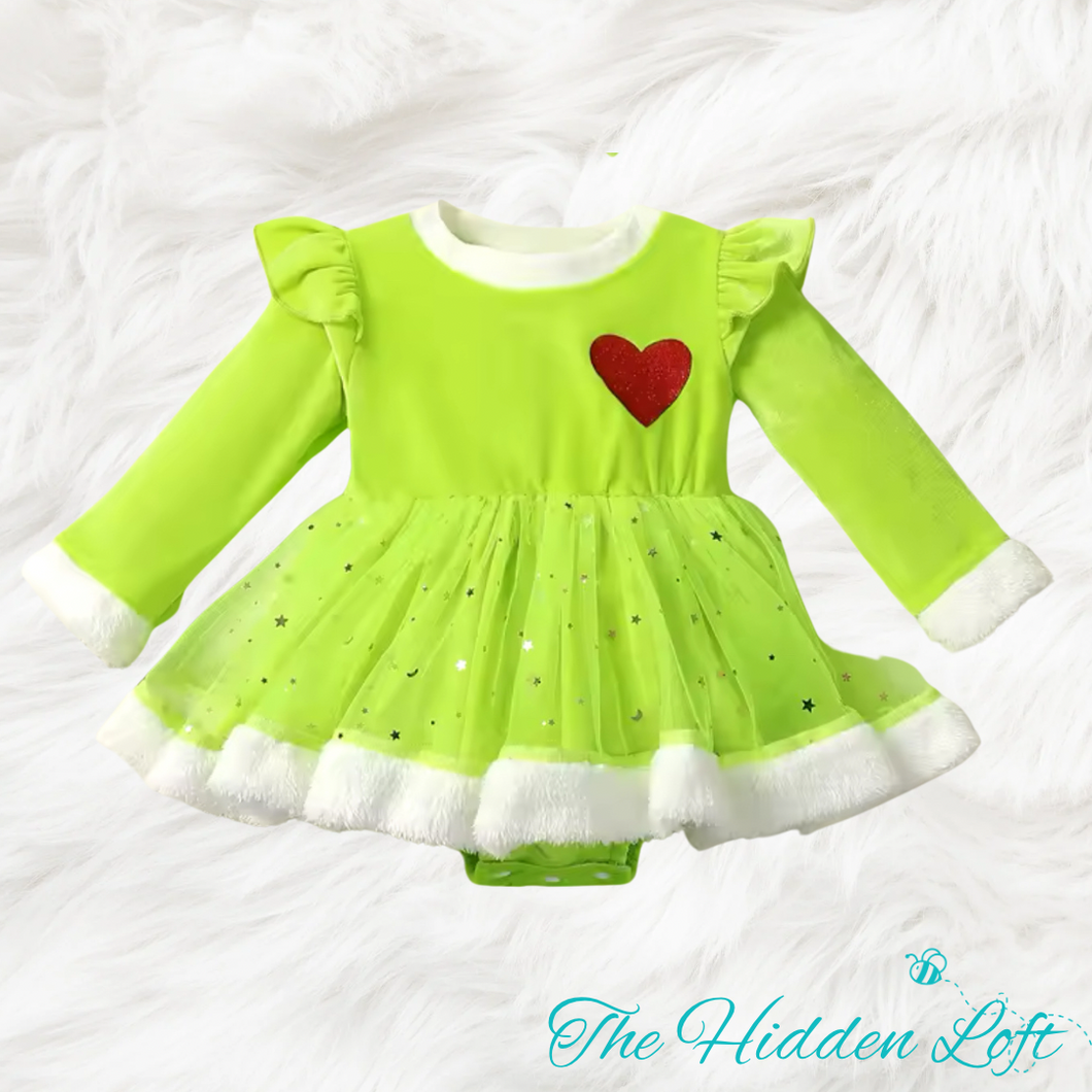 Grinchy Baby Dress