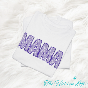 Purple Floral Mama T-shirt
