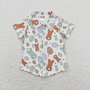 Boy’s Easter Print Button Shirt