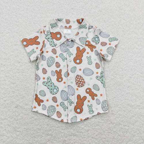 Boy’s Easter Print Button Shirt
