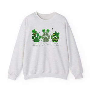 Happy St. Patrick’s Day Paw Print Sweatshirt