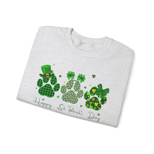 Load image into Gallery viewer, Happy St. Patrick’s Day Paw Print Sweatshirt