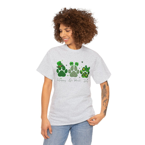 Happy St. Patrick’s Day Paw Print T-shirt