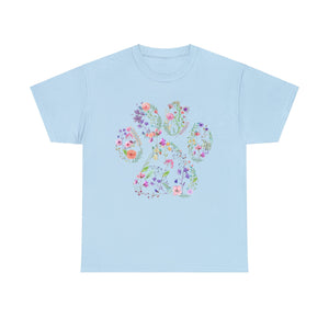 Floral Paw Print T-Shirt