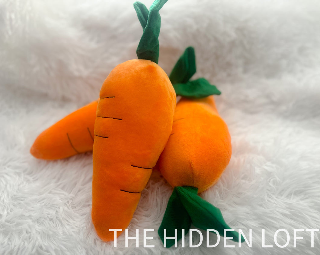 Stuffed Carrot Dog Toy