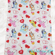 Load image into Gallery viewer, Blue Character Valentine Minky Blanket