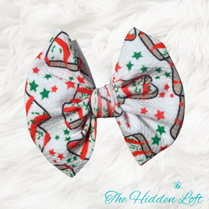 Christmas Tree Cake Hair Bow