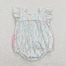 Load image into Gallery viewer, Floral Ruffled Baby Bubble Romper