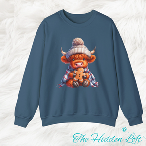 Gingerbread Highland Cow Sweatshirt