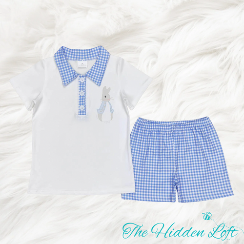 Boy Blue Easter Shorts Set